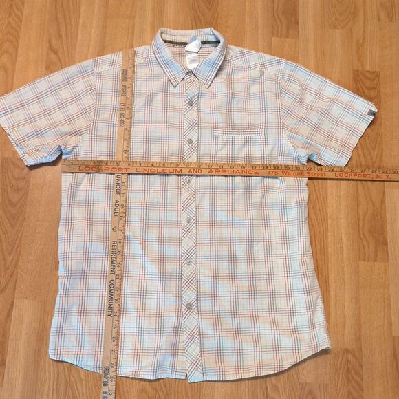 The North Face Button Down Shirt Mens Large Cotton Plaid Short Sleeve - Picture 2 of 8